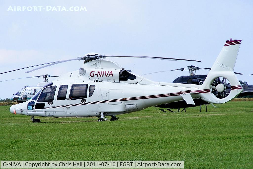 G-NIVA, 2003 Eurocopter EC-155B-1 C/N 6642, being used for ferrying race fans to the British F1 Grand Prix at Silverstone