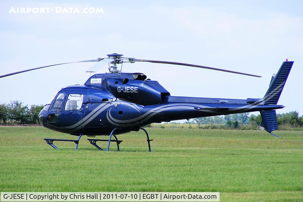 G-JESE, 1990 Aerospatiale AS-355F-2 Ecureuil 2 C/N 5169, being used for ferrying race fans to the British F1 Grand Prix at Silverstone