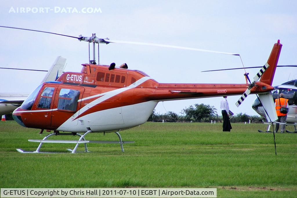 G-ETUS, 1973 Bell 206B JetRanger II C/N 1129, being used for ferrying race fans to the British F1 Grand Prix at Silverstone