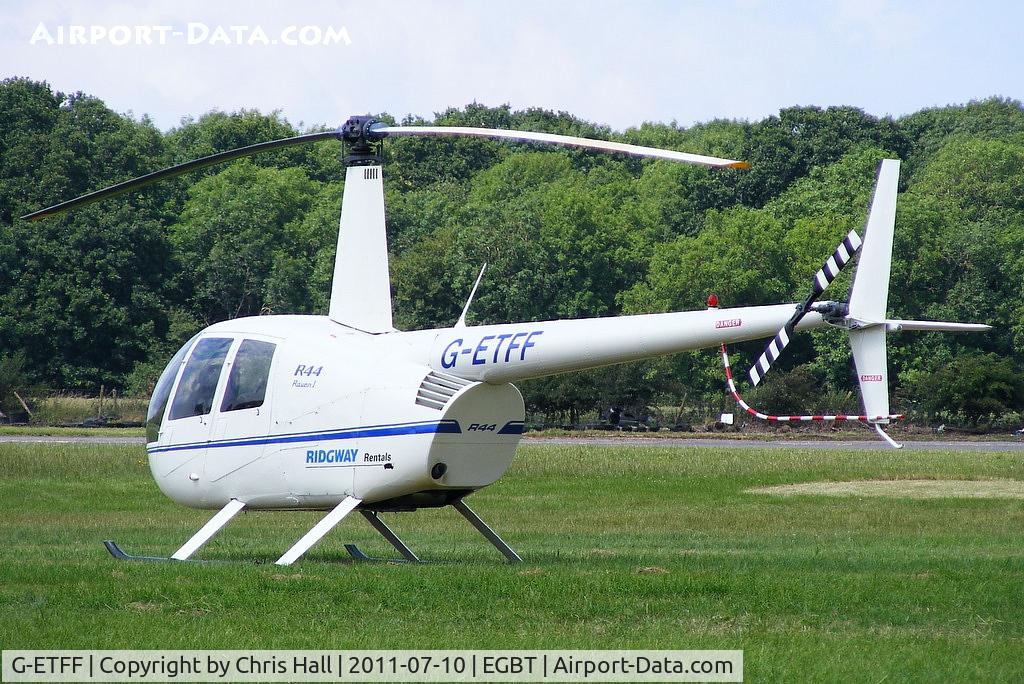 G-ETFF, 2007 Robinson R44 Raven C/N 1747, being used for ferrying race fans to the British F1 Grand Prix at Silverstone