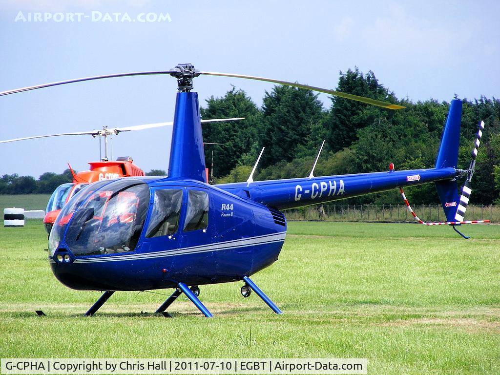 G-CPHA, 2008 Robinson R44 Raven II C/N 12641, being used for ferrying race fans to the British F1 Grand Prix at Silverstone