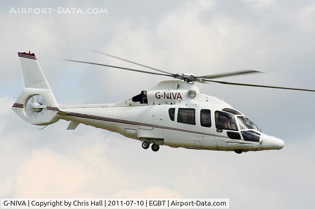 G-NIVA, 2003 Eurocopter EC-155B-1 C/N 6642, being used for ferrying race fans to the British F1 Grand Prix at Silverstone