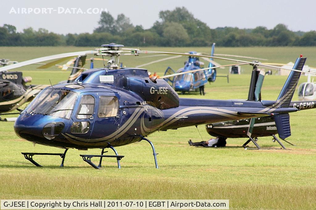 G-JESE, 1990 Aerospatiale AS-355F-2 Ecureuil 2 C/N 5169, being used for ferrying race fans to the British F1 Grand Prix at Silverstone
