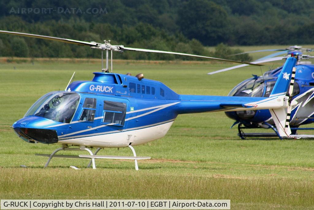 G-RUCK, 1989 Bell 206B Jetranger III C/N 4054, being used for ferrying race fans to the British F1 Grand Prix at Silverstone