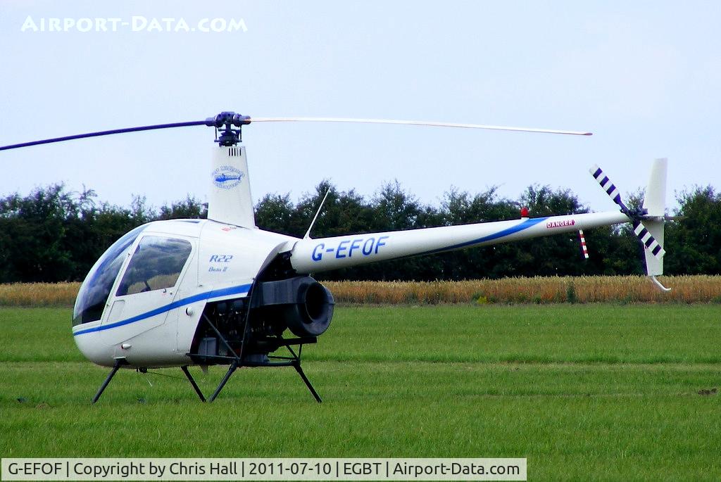 G-EFOF, 2004 Robinson R22 Beta C/N 3605, being used for ferrying race fans to the British F1 Grand Prix at Silverstone