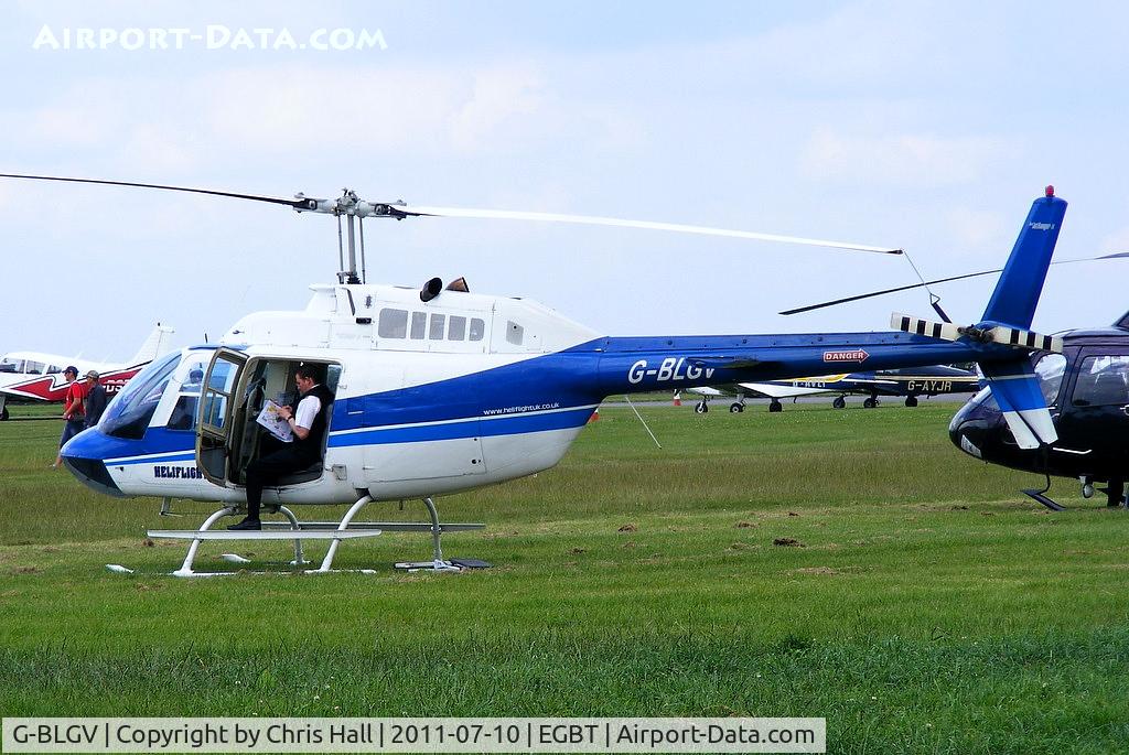 G-BLGV, 1973 Bell 206B JetRanger II C/N 982, being used for ferrying race fans to the British F1 Grand Prix at Silverstone