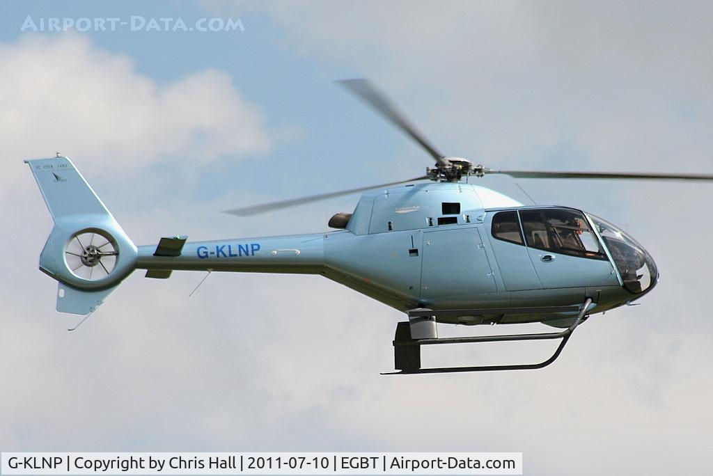 G-KLNP, 2007 Eurocopter EC-120B Colibri C/N 1492, being used for ferrying race fans to the British F1 Grand Prix at Silverstone