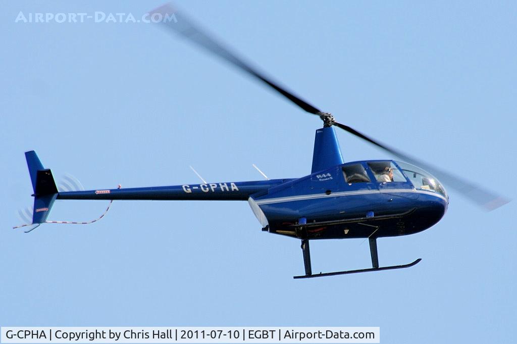 G-CPHA, 2008 Robinson R44 Raven II C/N 12641, being used for ferrying race fans to the British F1 Grand Prix at Silverstone