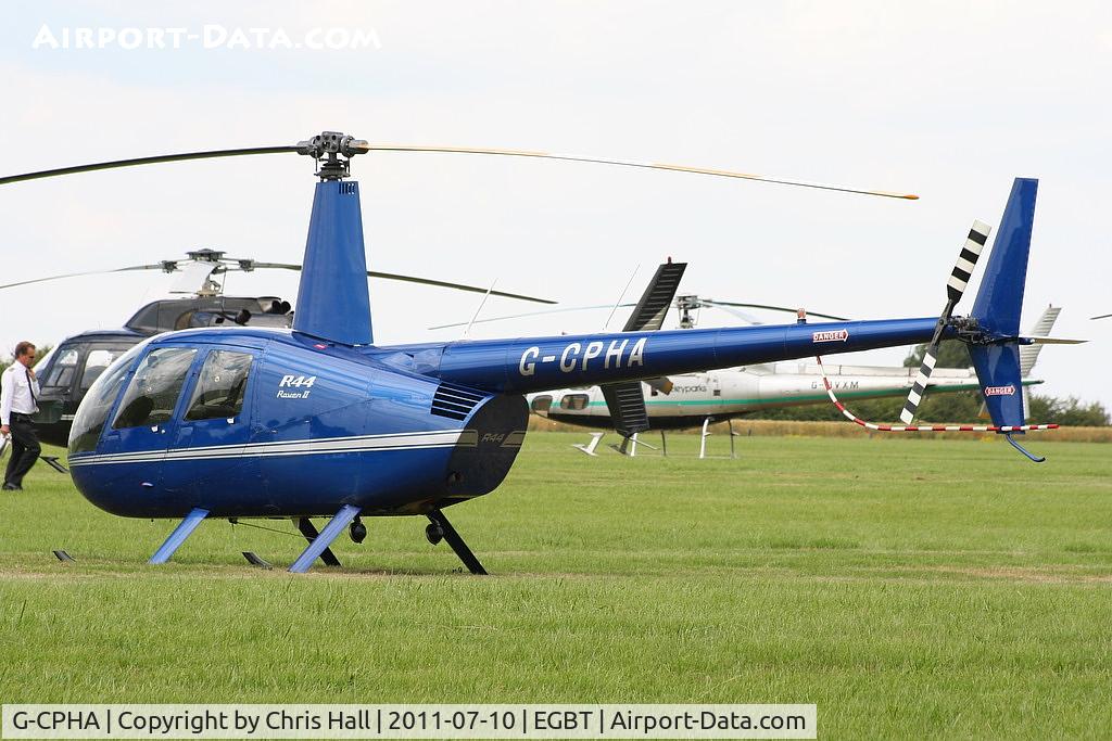 G-CPHA, 2008 Robinson R44 Raven II C/N 12641, being used for ferrying race fans to the British F1 Grand Prix at Silverstone