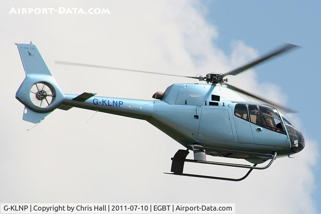 G-KLNP, 2007 Eurocopter EC-120B Colibri C/N 1492, being used for ferrying race fans to the British F1 Grand Prix at Silverstone