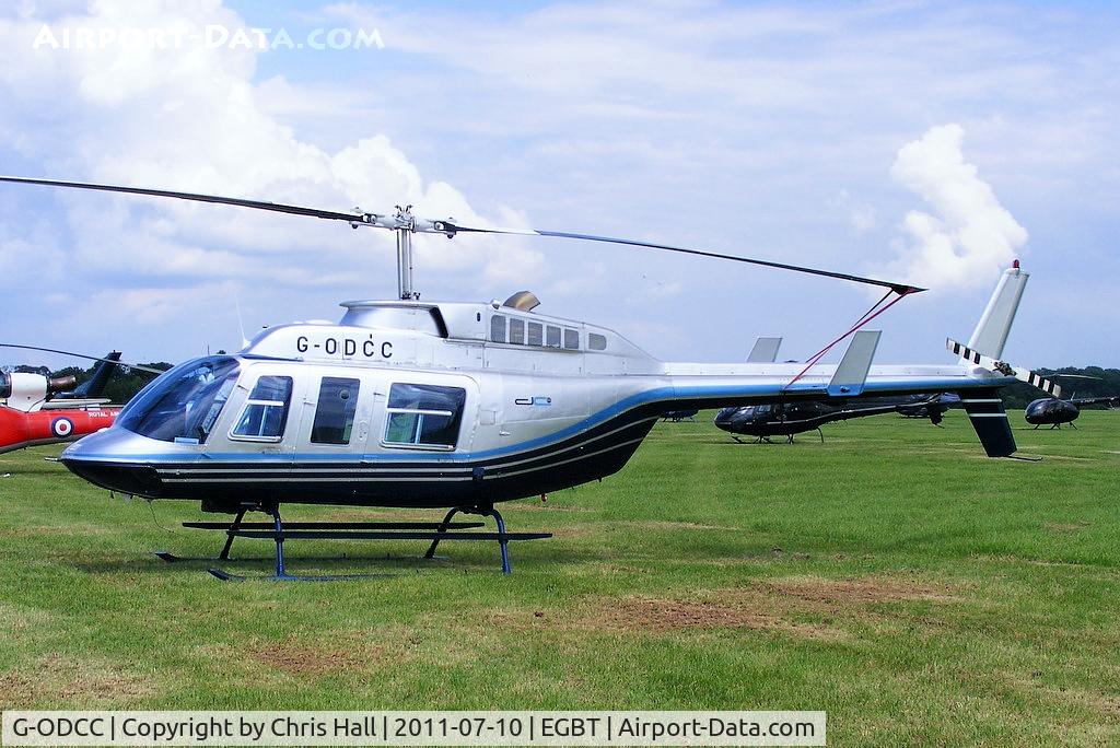 G-ODCC, 1983 Bell 206L-3 LongRanger III C/N 51070, being used for ferrying race fans to the British F1 Grand Prix at Silverstone