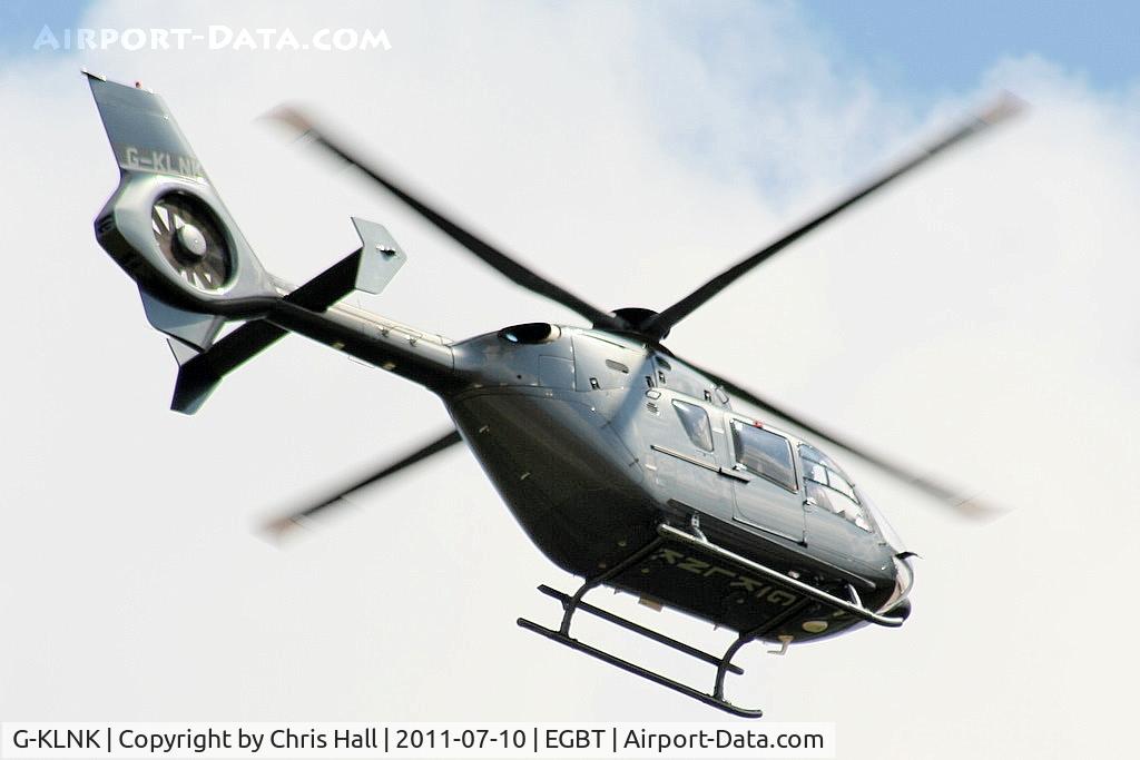 G-KLNK, 2007 Eurocopter EC-135P-2+ C/N 0550, being used for ferrying race fans to the British F1 Grand Prix at Silverstone