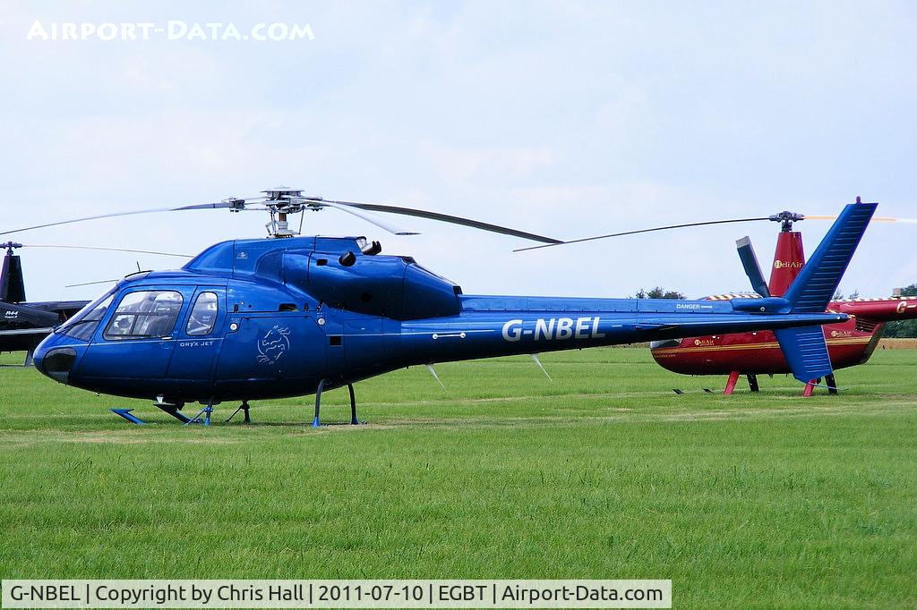 G-NBEL, 1983 Aerospatiale AS-355F-1 Ecureuil 2 C/N 5261, being used for ferrying race fans to the British F1 Grand Prix at Silverstone