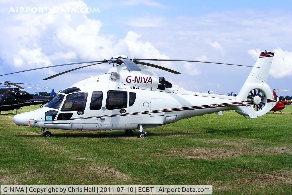 G-NIVA, 2003 Eurocopter EC-155B-1 C/N 6642, being used for ferrying race fans to the British F1 Grand Prix at Silverstone