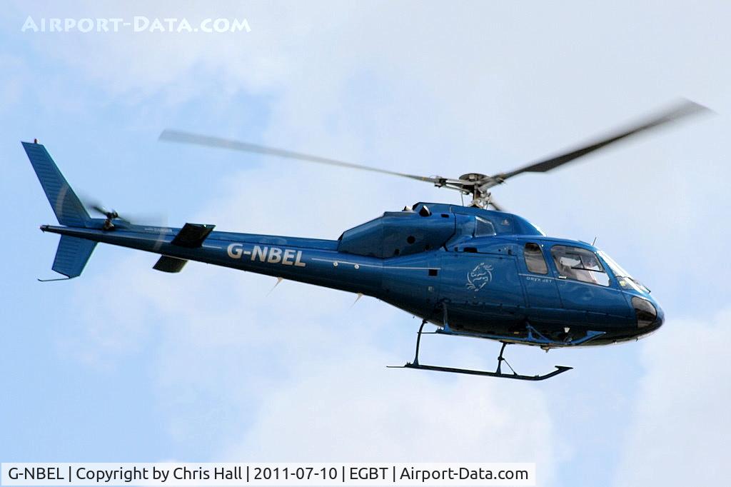 G-NBEL, 1983 Aerospatiale AS-355F-1 Ecureuil 2 C/N 5261, being used for ferrying race fans to the British F1 Grand Prix at Silverstone
