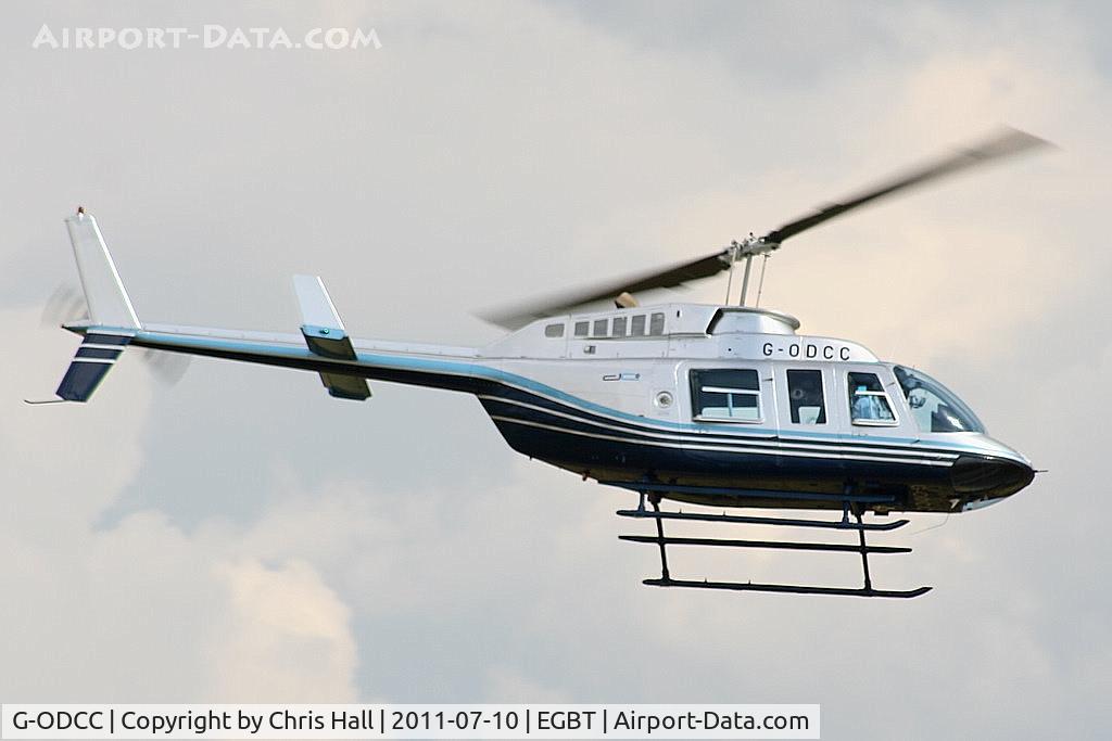 G-ODCC, 1983 Bell 206L-3 LongRanger III C/N 51070, being used for ferrying race fans to the British F1 Grand Prix at Silverstone