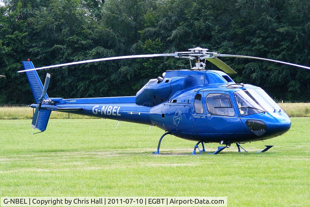 G-NBEL, 1983 Aerospatiale AS-355F-1 Ecureuil 2 C/N 5261, being used for ferrying race fans to the British F1 Grand Prix at Silverstone