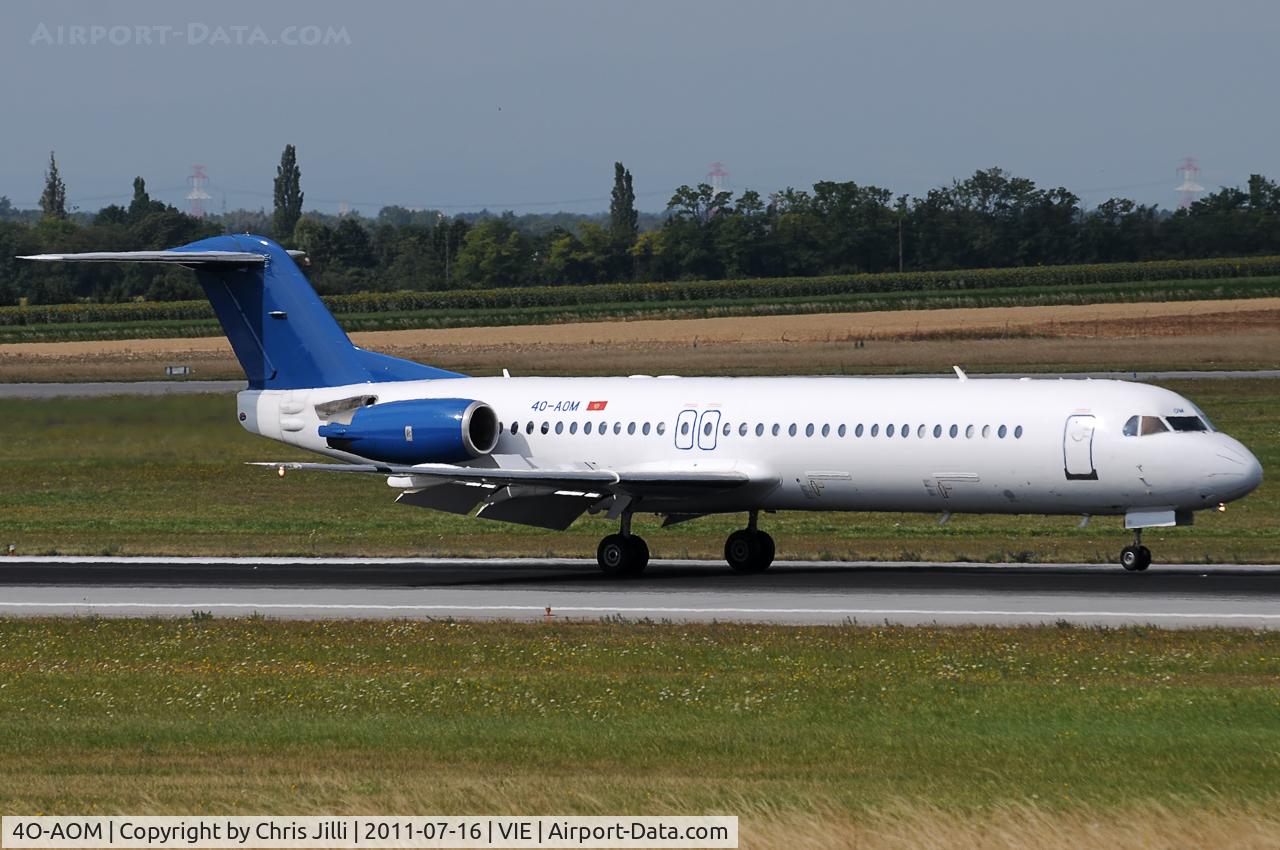 4O-AOM, 1990 Fokker 100 (F-28-0100) C/N 11321, Montenegro Airlines
