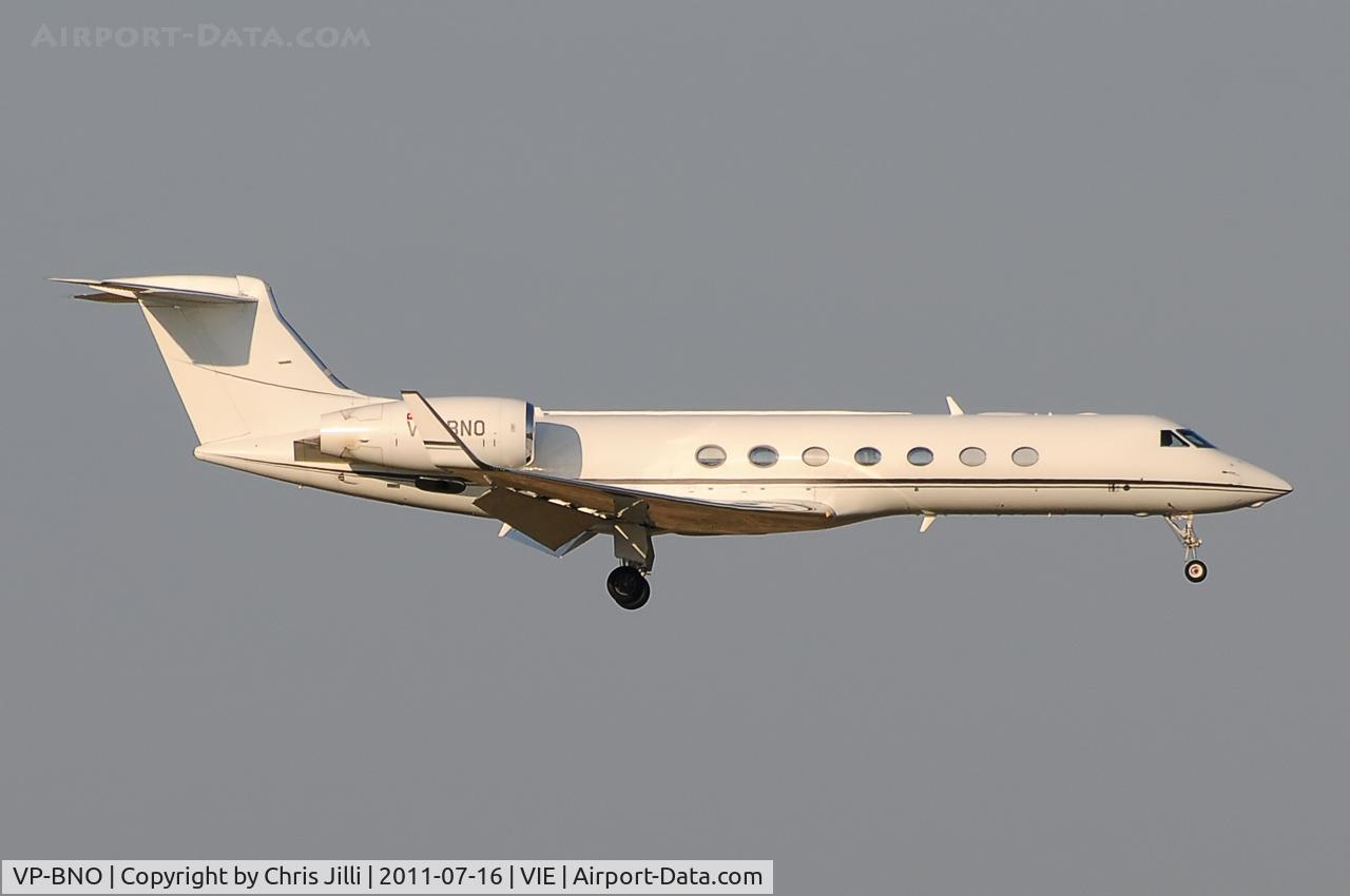 VP-BNO, 2004 Gulfstream Aerospace GV-SP (G550) C/N 5050, Private