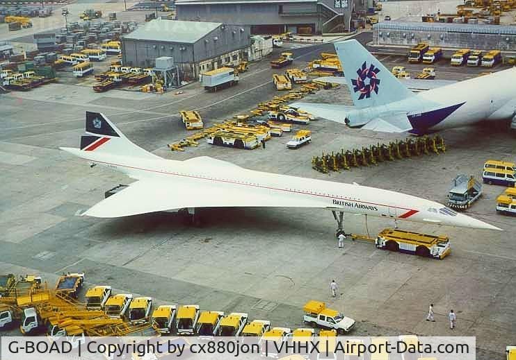 G-BOAD, 1976 Aerospatiale-BAC Concorde 1-102 C/N 100-010, Concorde of British Airways at Kai Tak