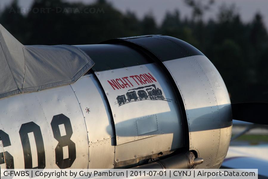 C-FWBS, 1952 Canadian Car & Foundry T-6H Harvard Mk.4M C/N CCF4-529, Tied down for the night