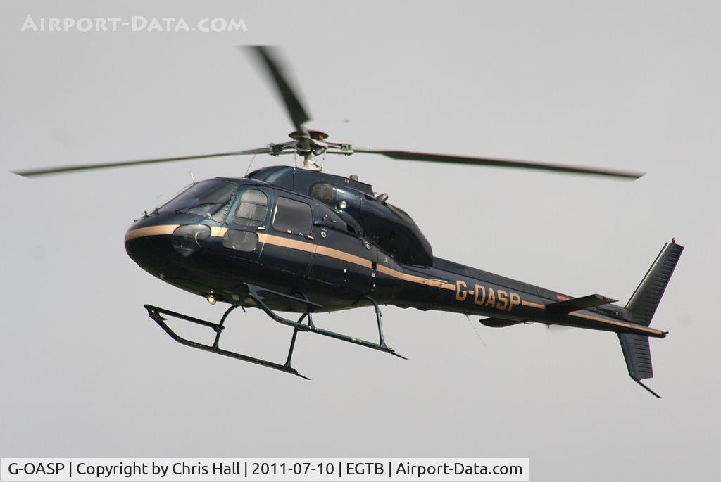 G-OASP, 1991 Aerospatiale AS-355F-2 Ecureuil 2 C/N 5479, being used for ferrying race fans to the British F1 Grand Prix at Silverstone