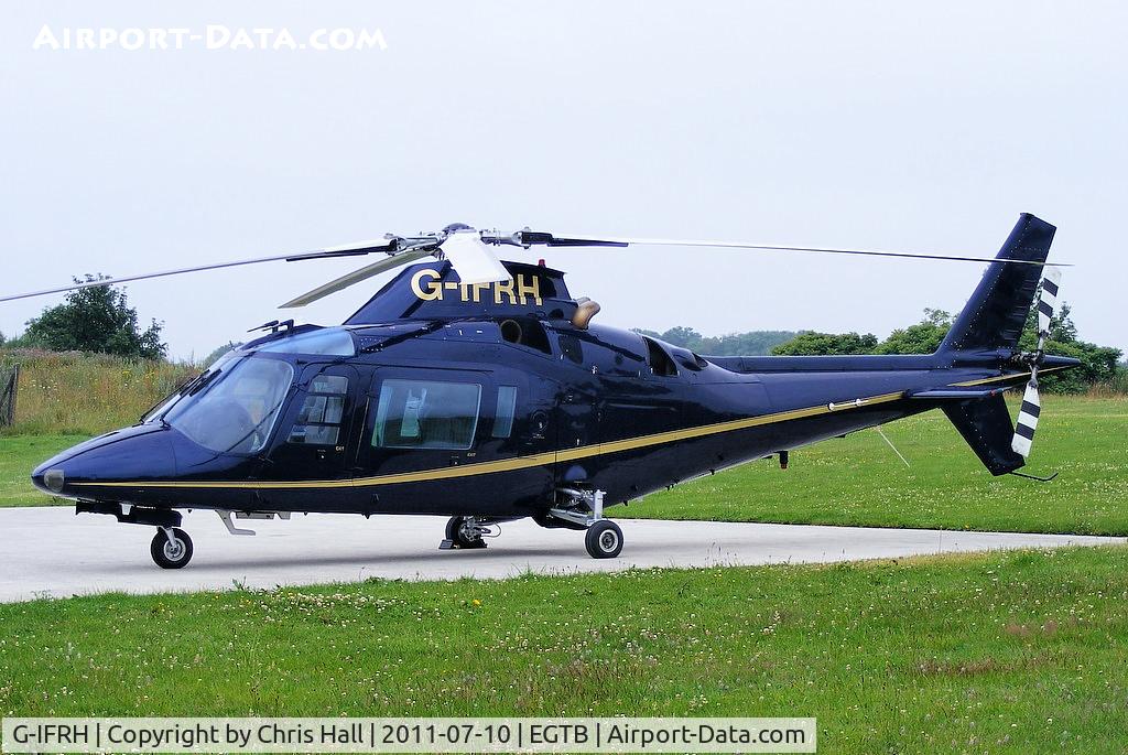 G-IFRH, 1990 Agusta A-109C C/N 7619, being used for ferrying race fans to the British F1 Grand Prix at Silverstone