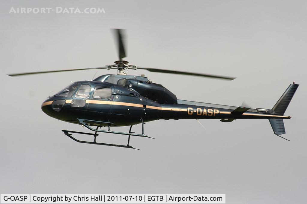 G-OASP, 1991 Aerospatiale AS-355F-2 Ecureuil 2 C/N 5479, being used for ferrying race fans to the British F1 Grand Prix at Silverstone