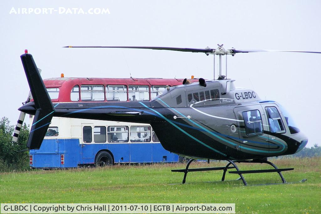 G-LBDC, 1984 Bell 206B JetRanger III C/N 3806, being used for ferrying race fans to the British F1 Grand Prix at Silverstone