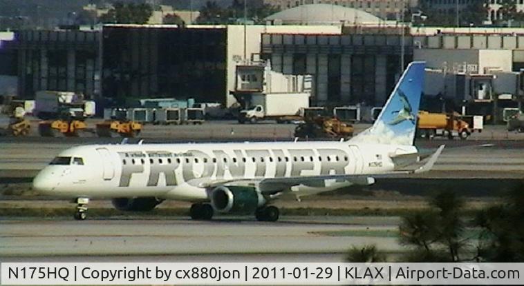N175HQ, 2008 Embraer 190AR (ERJ-190-100IGW) C/N 19000216, Frontier ERJ-190 on RWY 25L