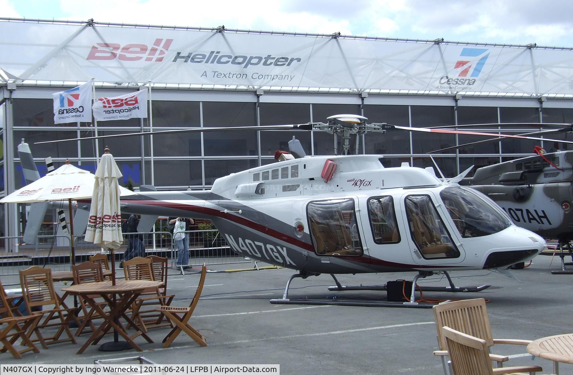 N407GX, 2010 Bell 407 C/N 54300, Bell 407 at the Aerosalon 2011, Paris