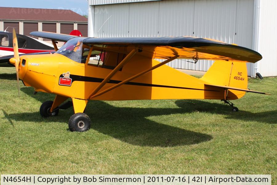N4654H, 1948 Piper PA-15 Vagabond Vagabond C/N 15-366, On display at the EAA fly-in at Zanesville, Ohio