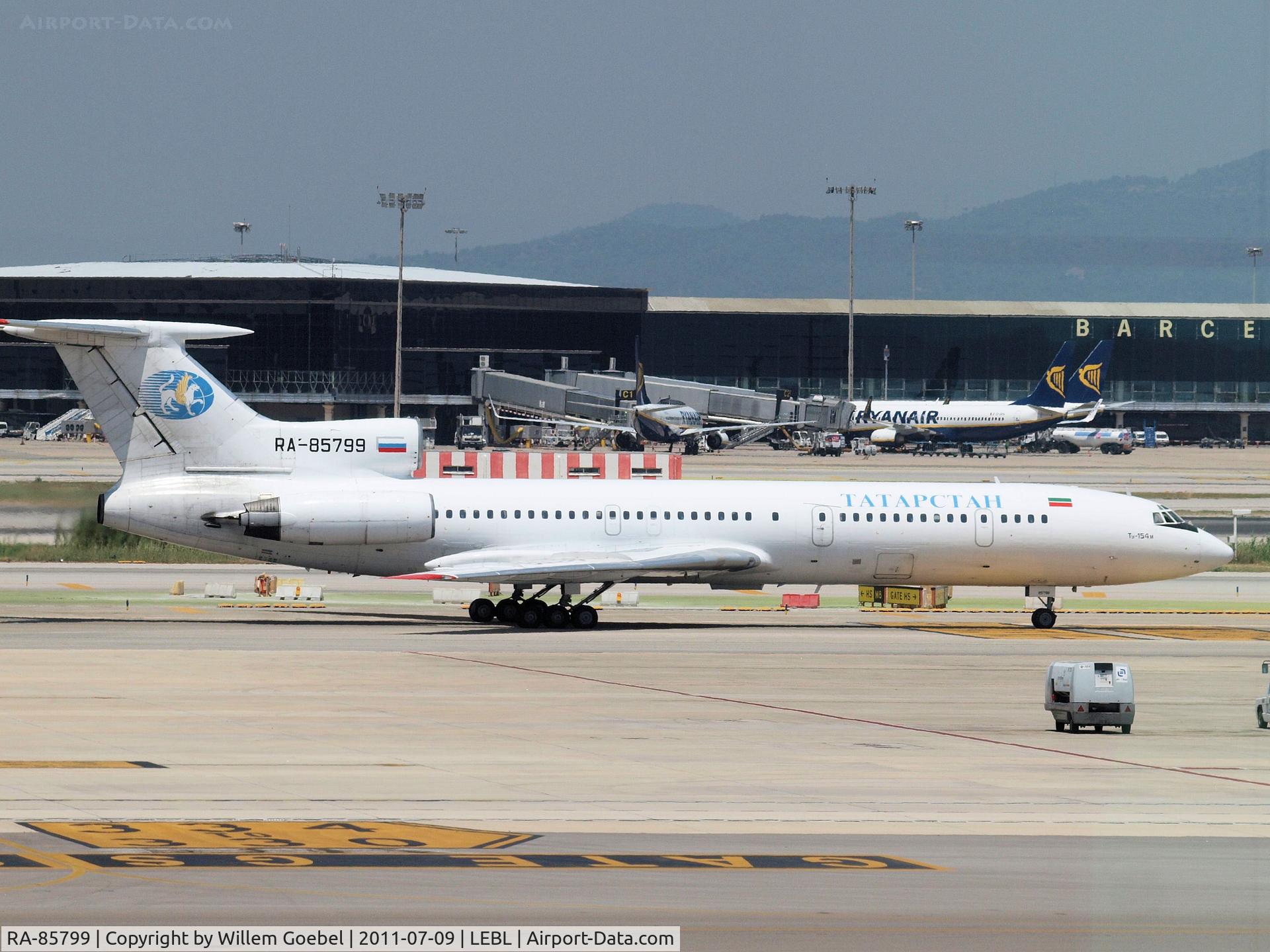 RA-85799, 1994 Tupolev Tu-154M C/N 94A983, Depart from Barcalona Airport
