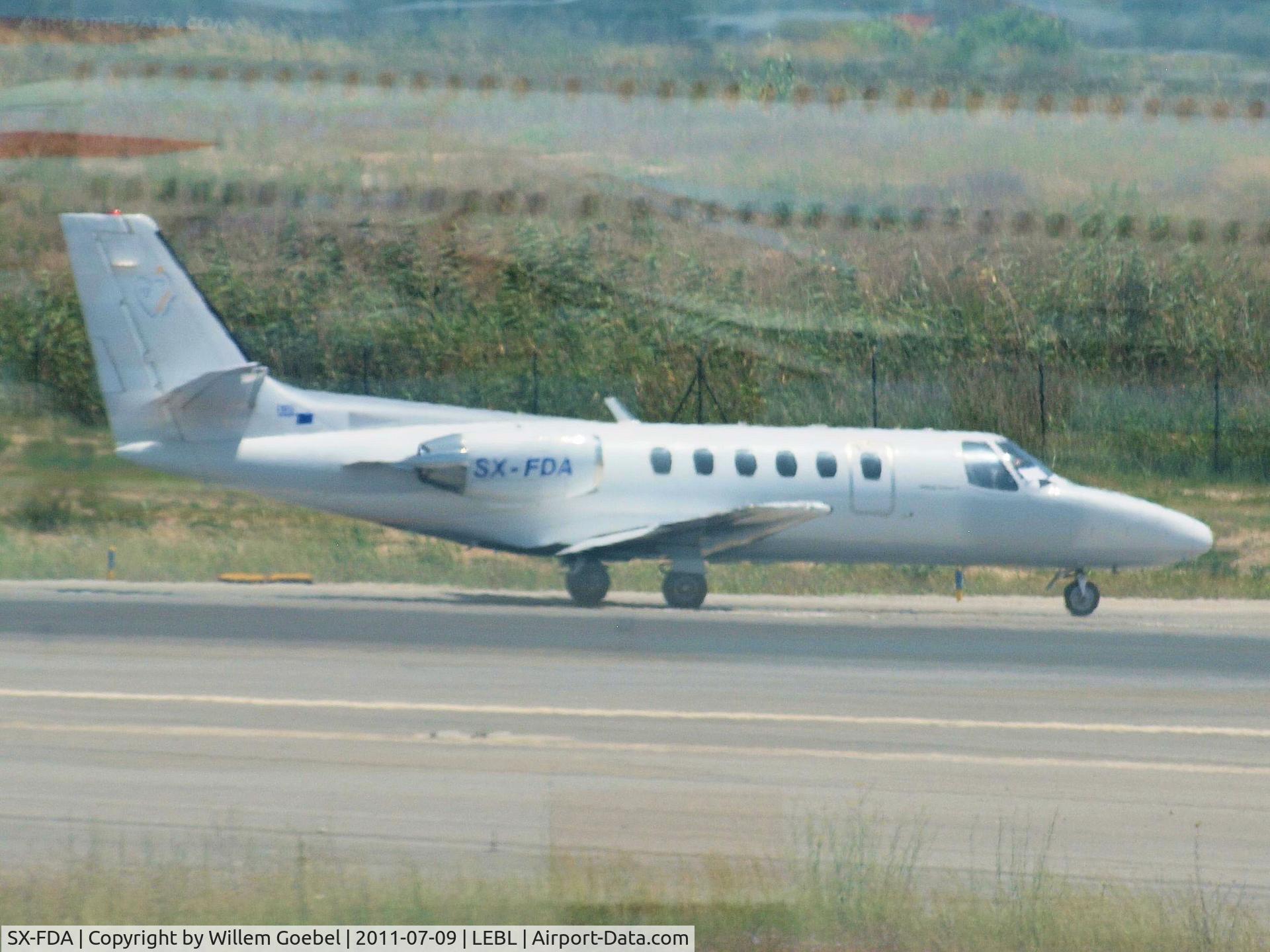 SX-FDA, 1992 Cessna 550 Citation II C/N 550-0707, Depart from Barcelona Airport