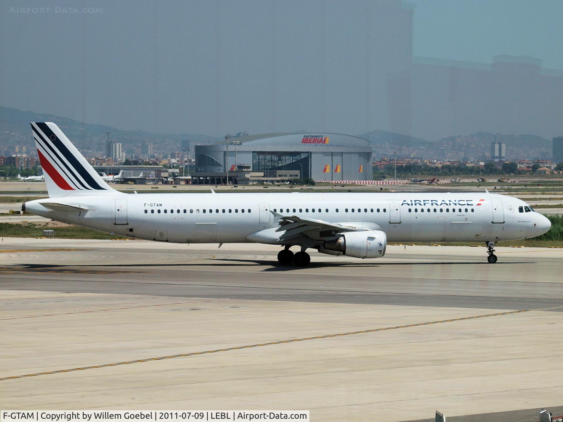 F-GTAM, 2002 Airbus A321-211 C/N 1859, Depart from Barcelona Airport