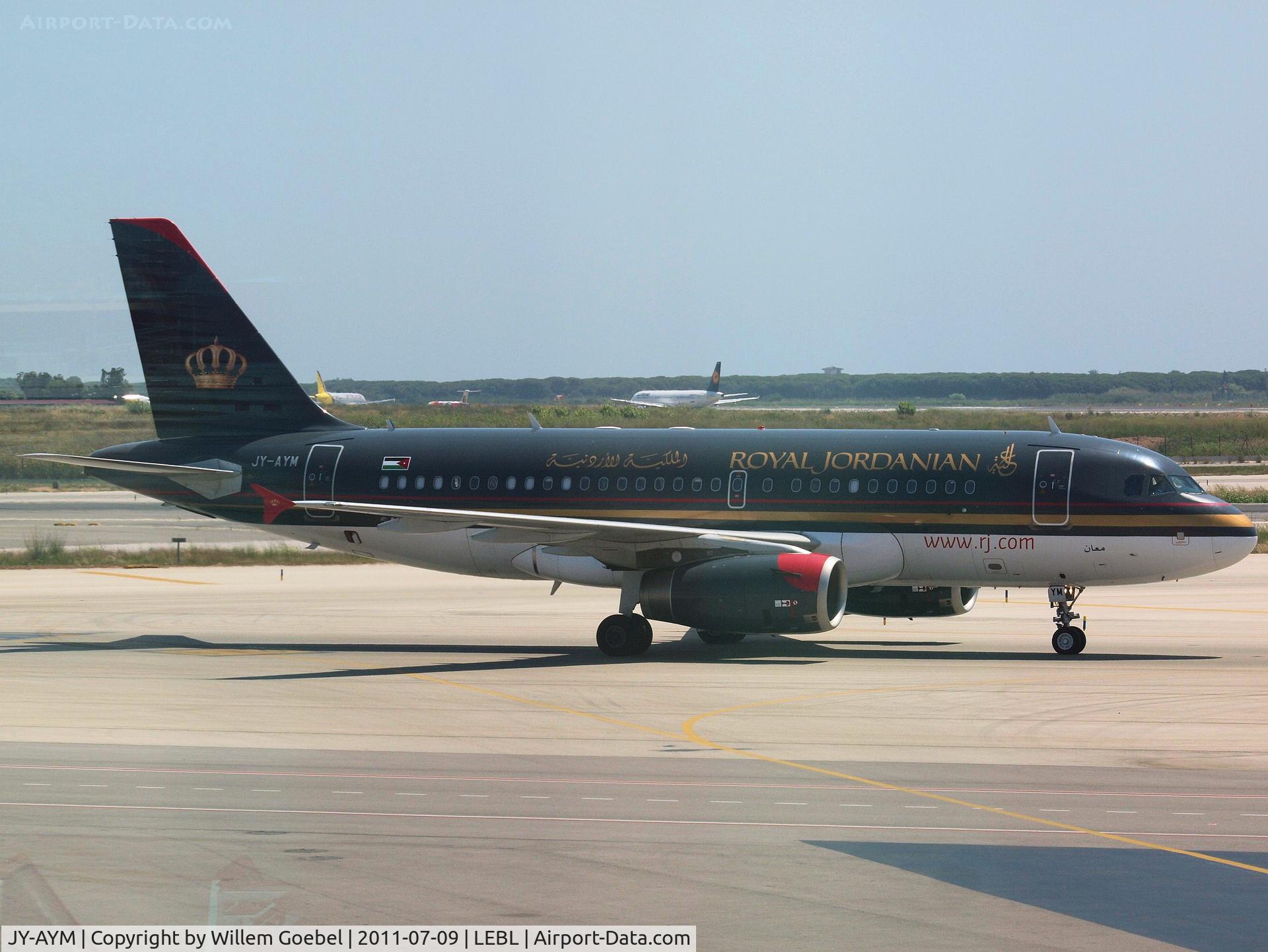 JY-AYM, 2008 Airbus A319-132 C/N 3685, Arrival on Barcelona Airport