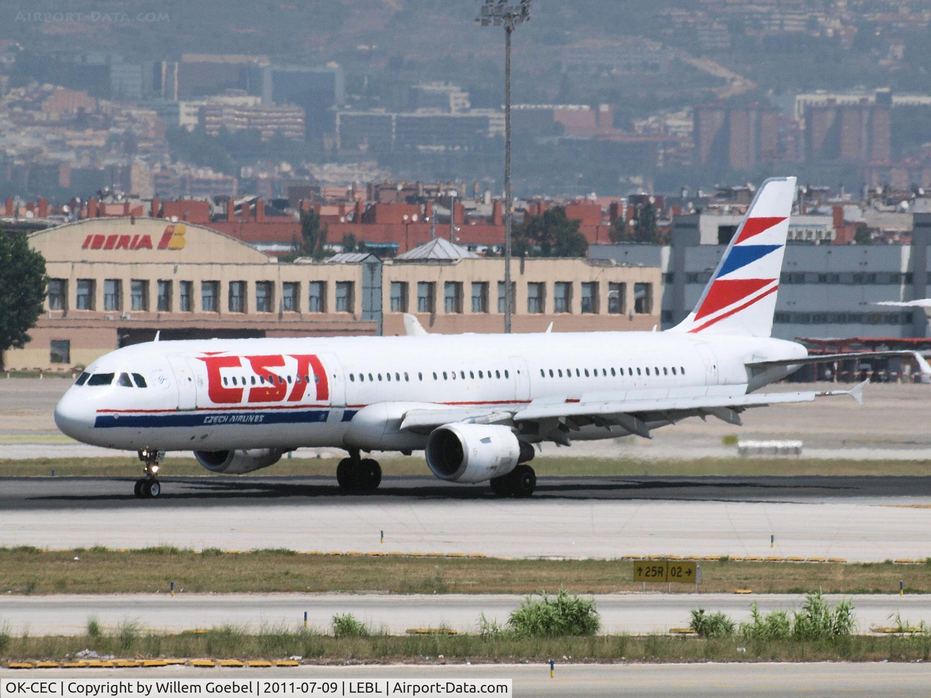 OK-CEC, 1997 Airbus A321-211 C/N 674, Arrival on Barcelona Airport