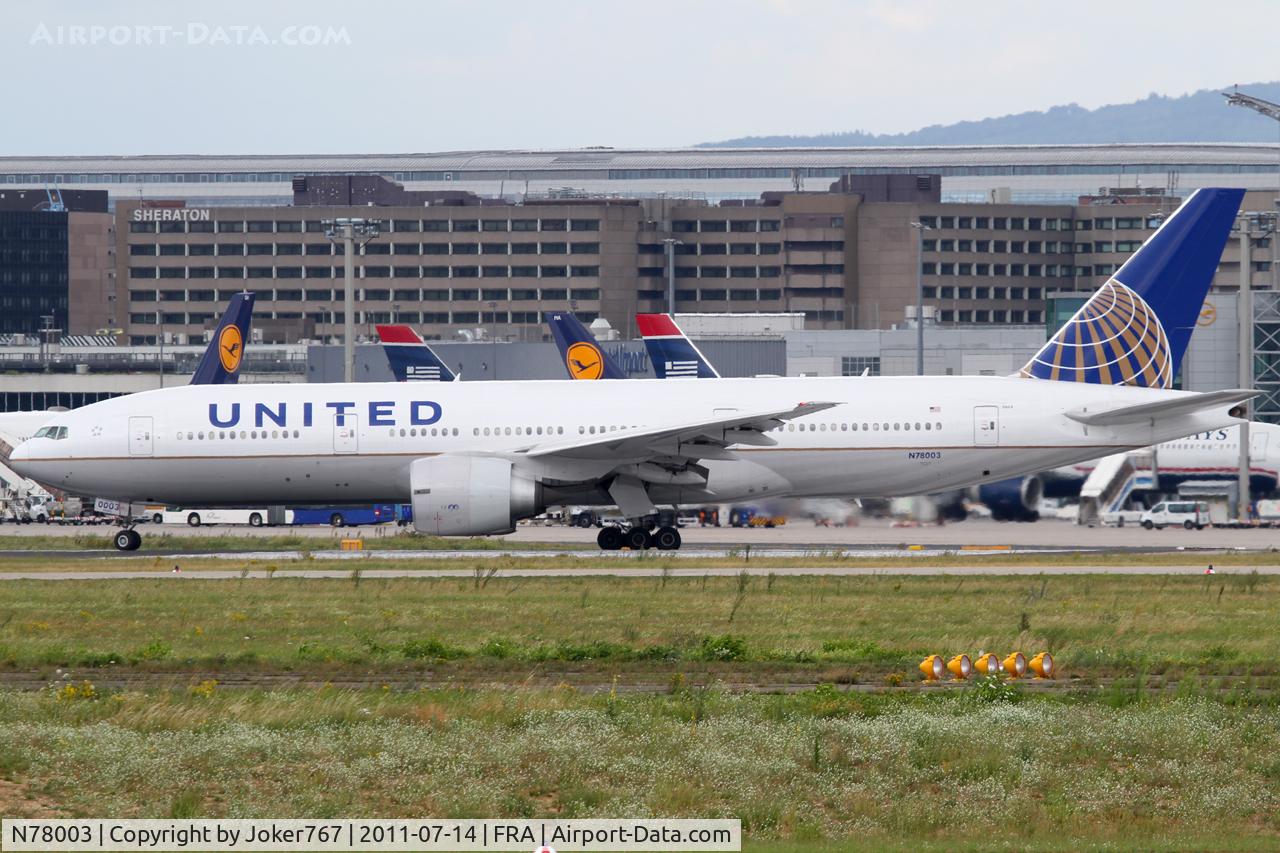 N78003, 1998 Boeing 777-224 C/N 27579, United