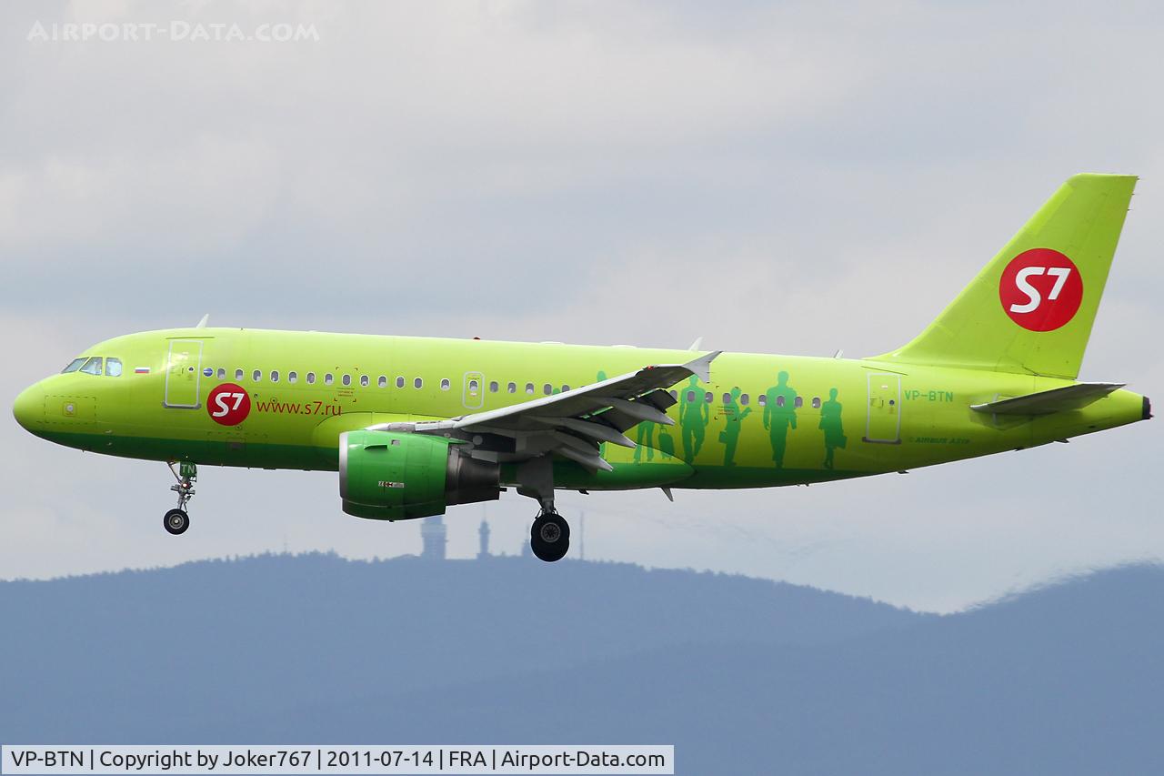 VP-BTN, 1999 Airbus A319-113 C/N 1126, S7 Airlines