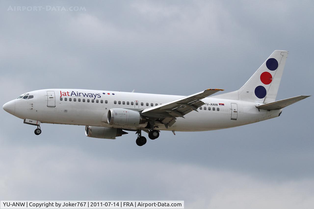 YU-ANW, 1988 Boeing 737-3H9 C/N 24141, Jat Airways