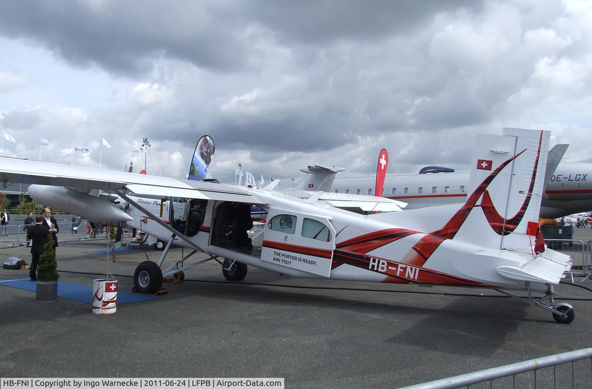HB-FNI, 2008 Pilatus PC-6/B2-H4 Turbo Porter C/N 964, Pilatus PC-6 B2-H4 Turbo-Porter at the Aerosalon 2011, Paris