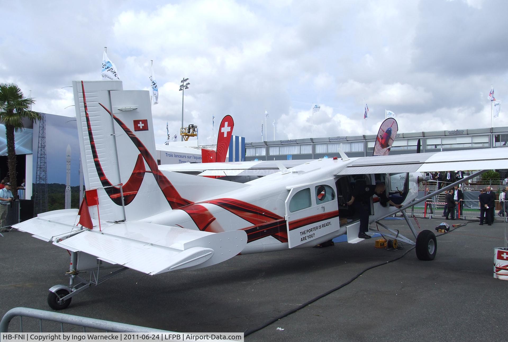 HB-FNI, 2008 Pilatus PC-6/B2-H4 Turbo Porter C/N 964, Pilatus PC-6 B2-H4 Turbo-Porter at the Aerosalon 2011, Paris