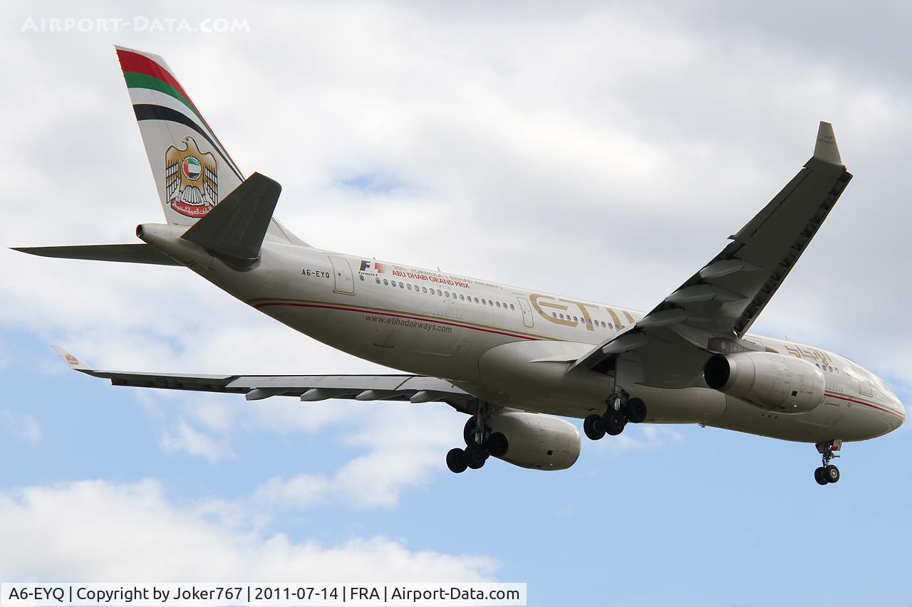A6-EYQ, 2007 Airbus A330-243 C/N 868, Etihad