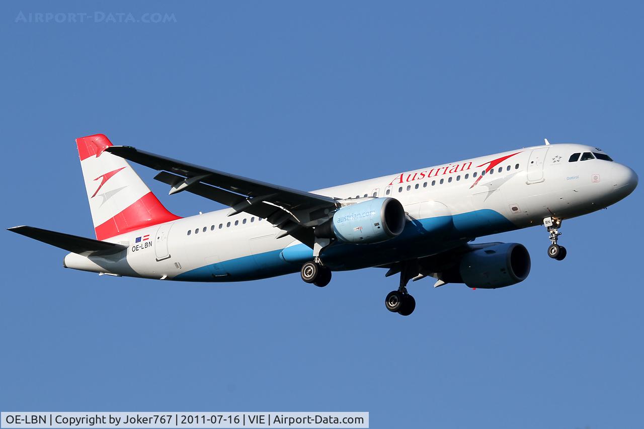 OE-LBN, 1997 Airbus A320-214 C/N 768, Austrian Airlines