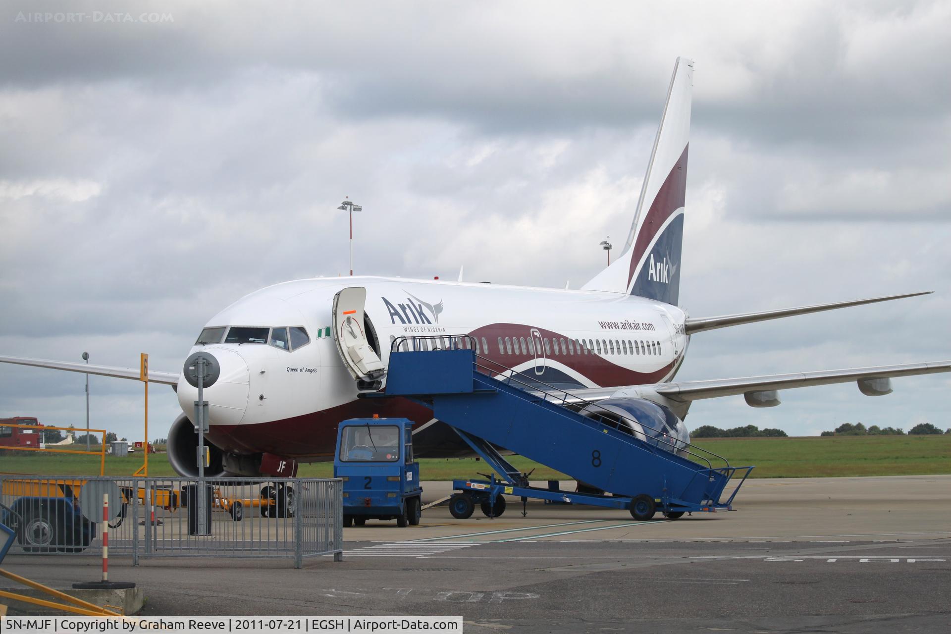 5N-MJF, Boeing 737-7GL C/N 34762/2427, On stand.