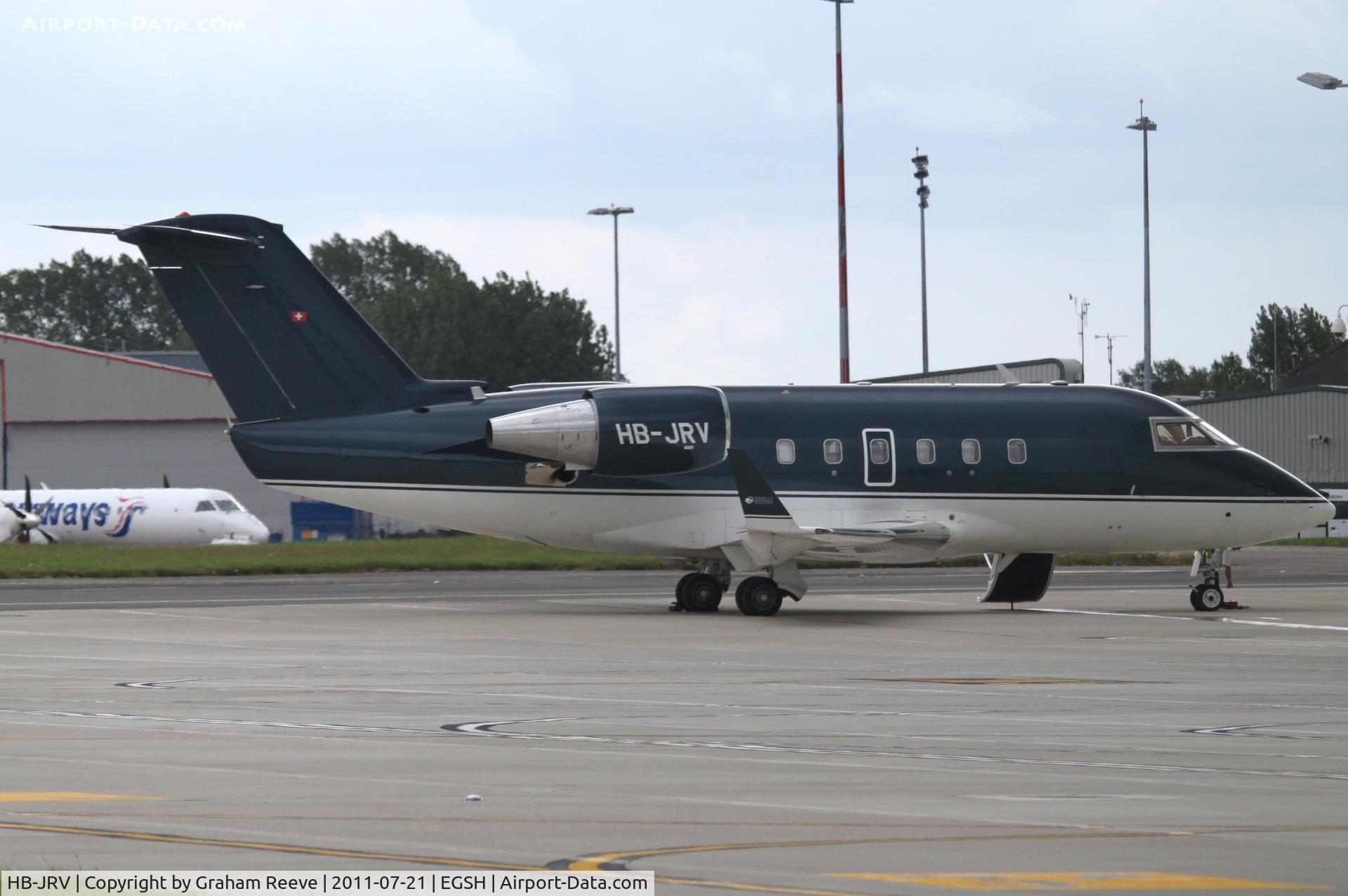 HB-JRV, 1988 Canadair Challenger 601-3A (CL-600-2B16) C/N 5035, Parked at Norwich.
