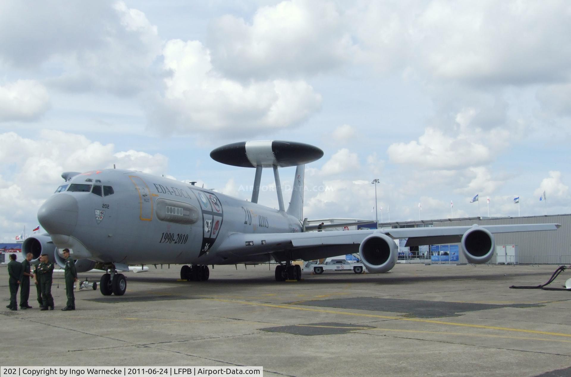 202, 1991 Boeing E-3F (707-300) Sentry C/N 24116, Boeing E-3F Sentry of the Armee de l'Air (french air force) at the Aerosalon 2011, Paris