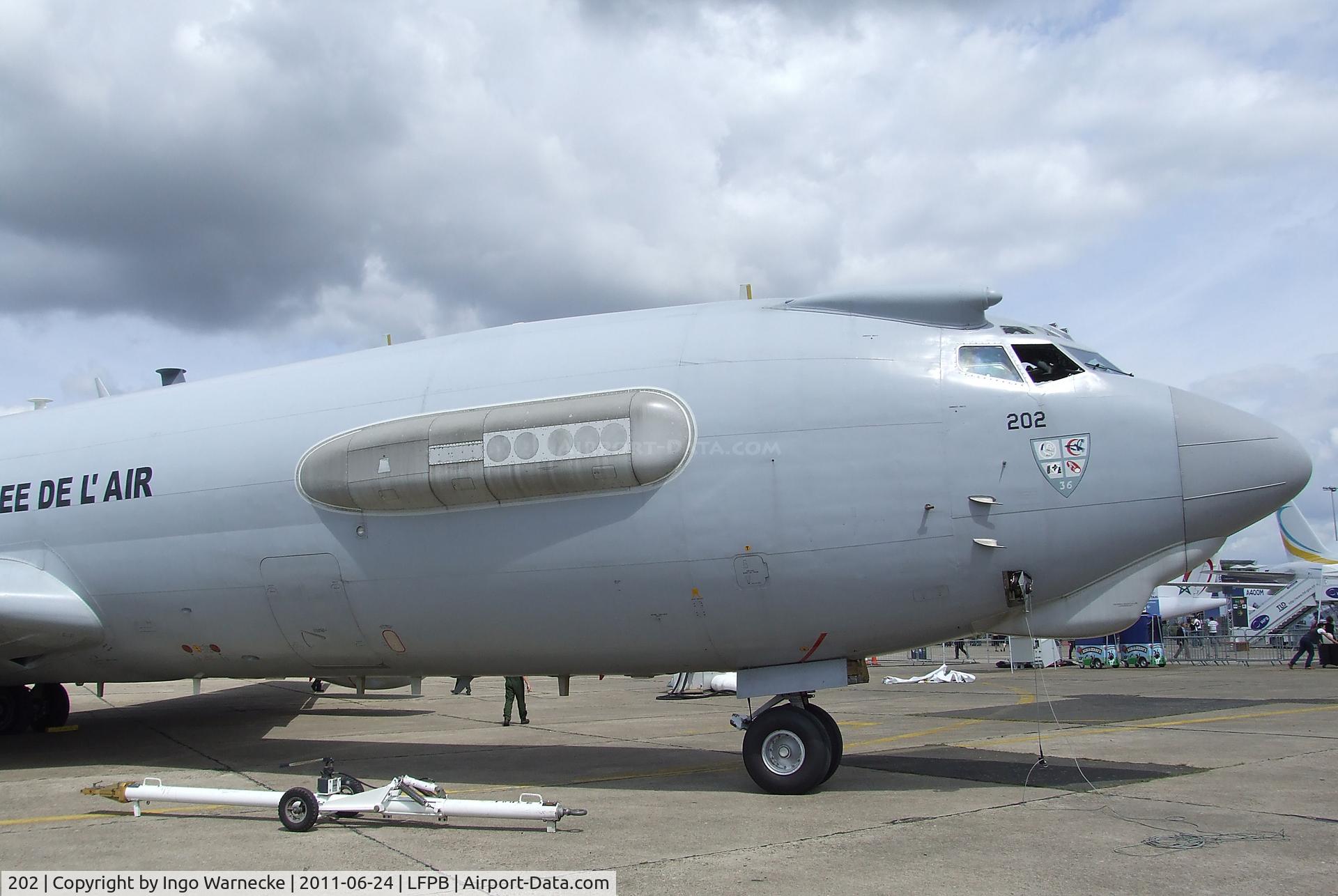 202, 1990 Boeing E-3F (707-300) Sentry C/N 24116, Boeing E-3F Sentry of the Armee de l'Air (french air force) at the Aerosalon 2011, Paris