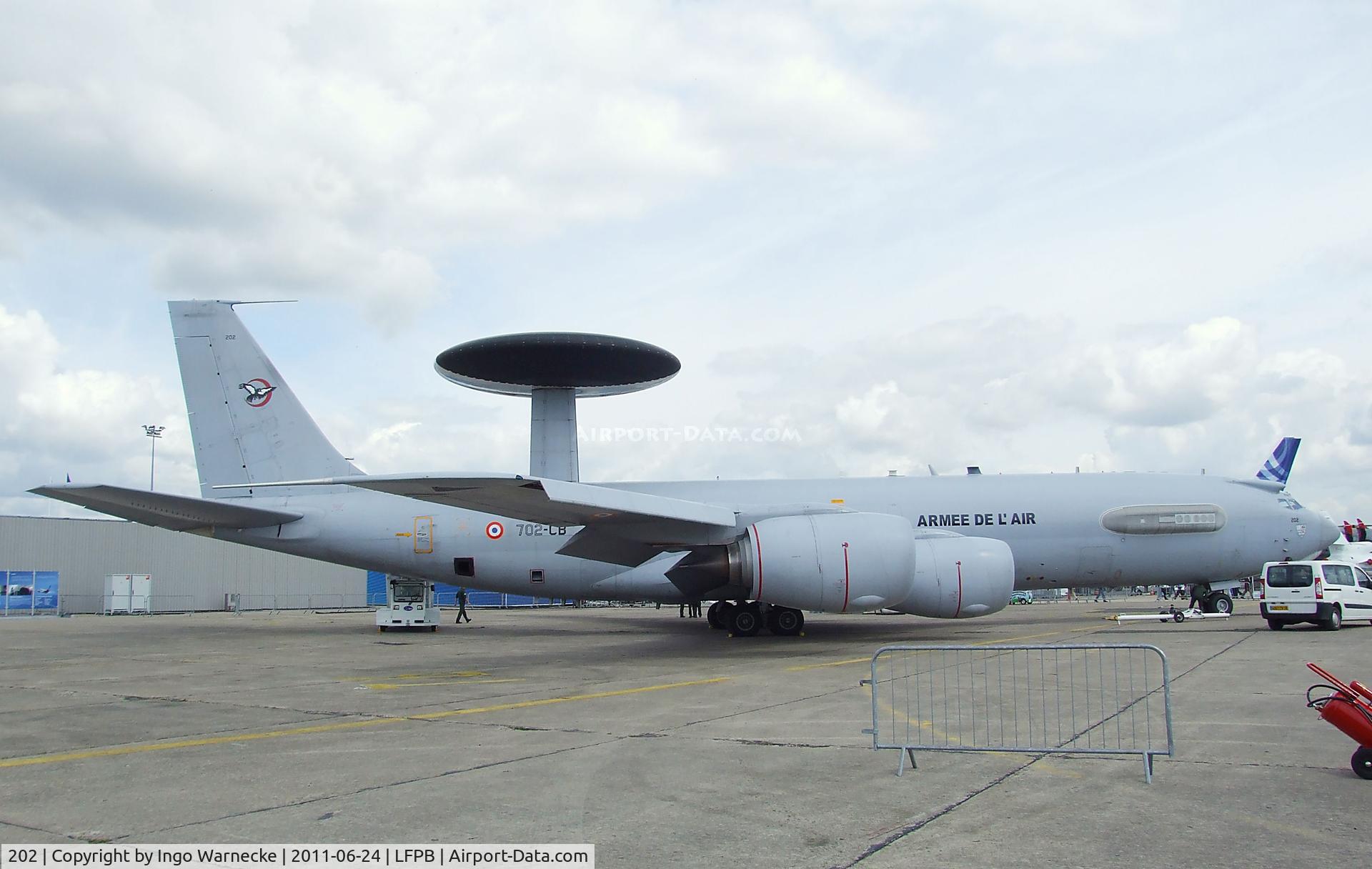 202, 1991 Boeing E-3F (707-300) Sentry C/N 24116, Boeing E-3F Sentry of the Armee de l'Air (french air force) at the Aerosalon 2011, Paris