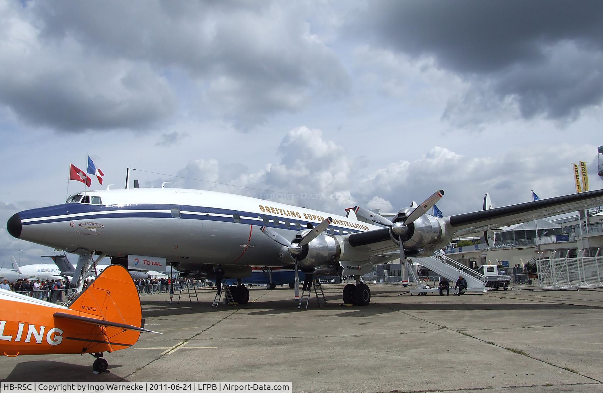 HB-RSC, 1955 Lockheed C-121C Super Constellation (L-1049F) C/N 1049F-4175, Lockheed L-1049F-55 Super Constellation (ex C-121C) at the Aerosalon 2011, Paris